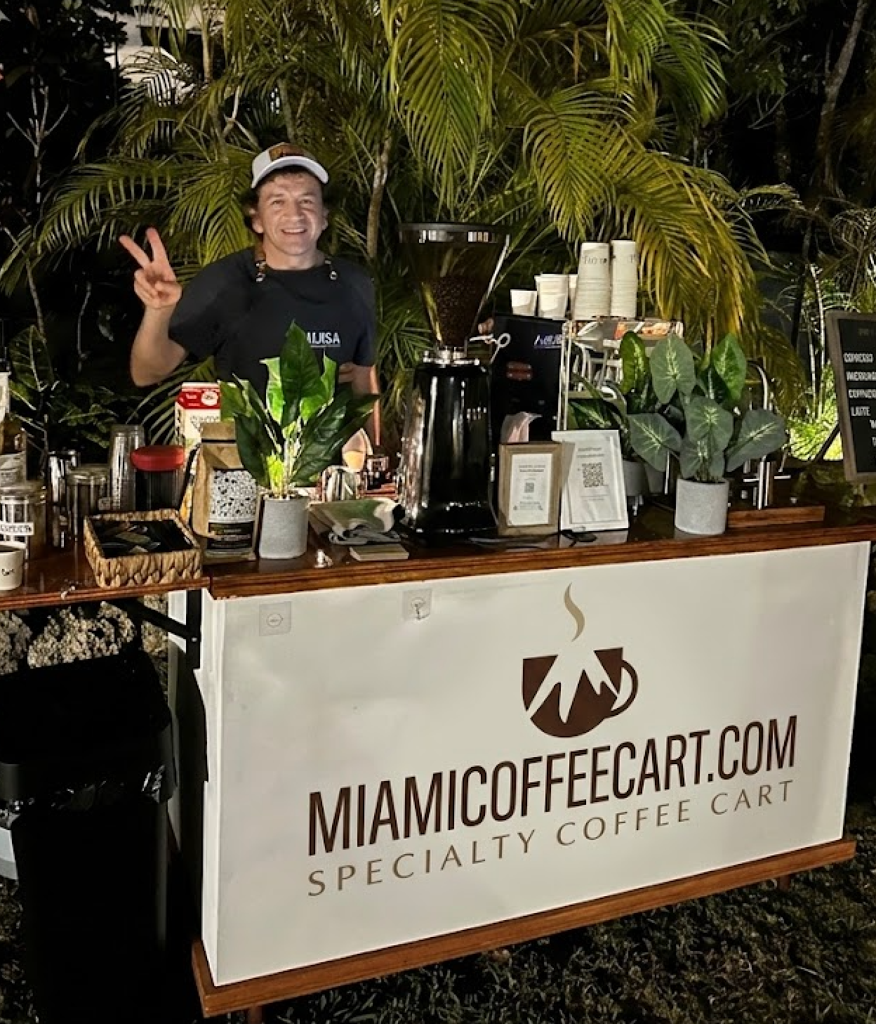 Barista at Mobile Coffee Cart